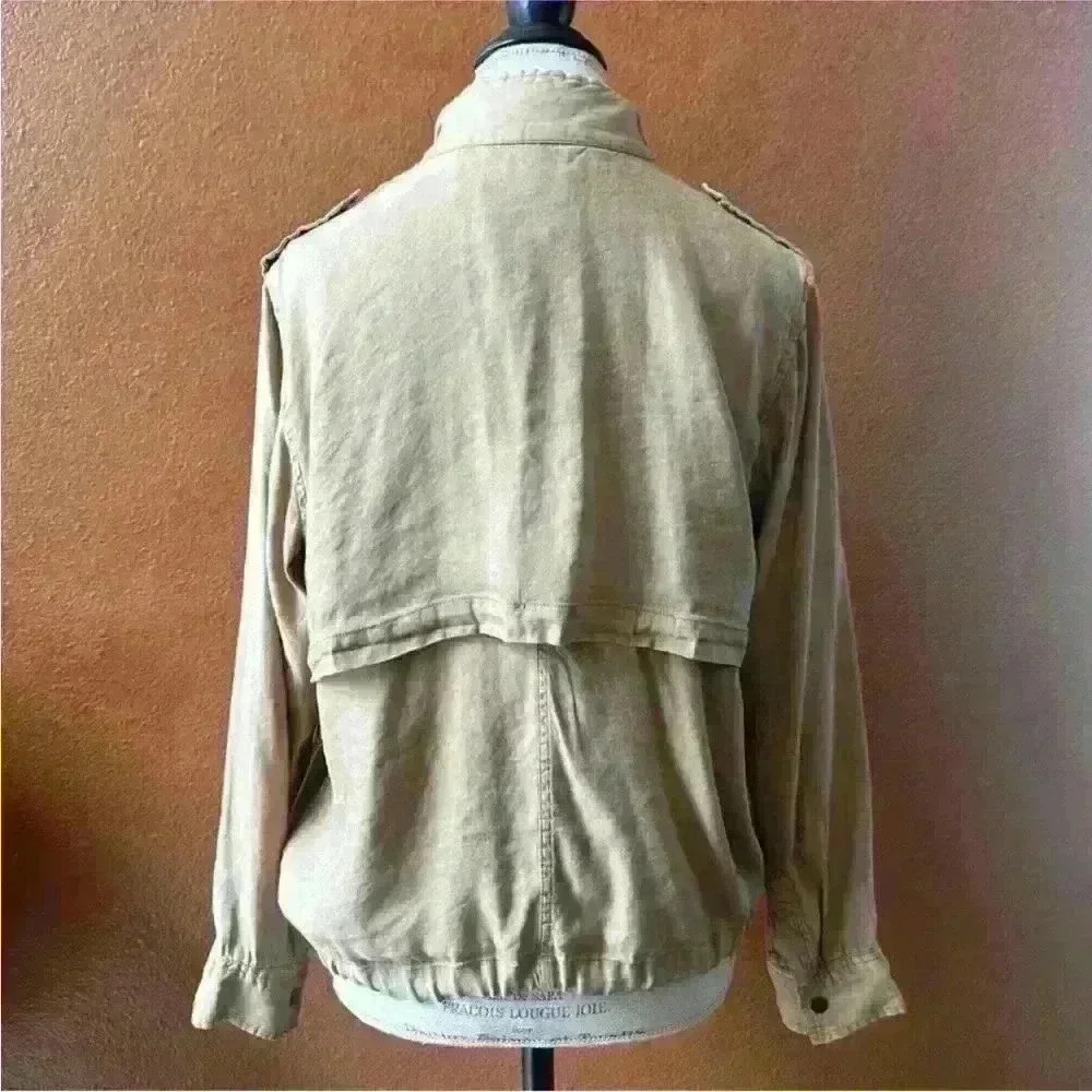 NWT! Rails Collins Linen Blend Military
Utility Jacket In Toffee Small - Picture 9 of 10